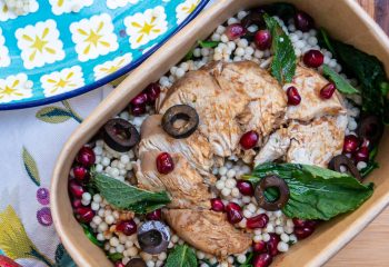 Israeli Couscous and Pomegranate Chicken